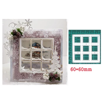 

9 Windows For 3D Vignette Metal Cutting Dies For Stamps Scrapbooking Stencils DIY Paper Album Cards Decor Embossing 2020 New