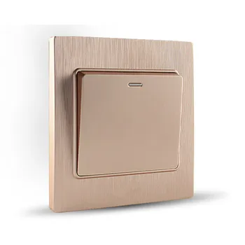 

Switch socket single connect champagne brushed purple switch panel wall on a dual control fluorescent