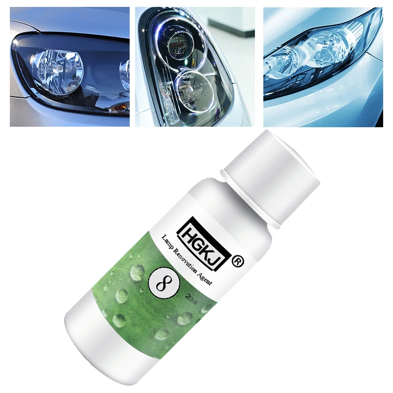 20ML Car Polish Restoration Kit Headlight Refurbished Agent Brightening Headlight Repair Lamp Glass Cleaning Auto Accessories