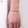 Hollow Star Bracelet Pendant Golden Stainless Steel Woman Bangle Five-pointed Star Bead Ball Open Bracelet Woman Fashion Jewelry 5