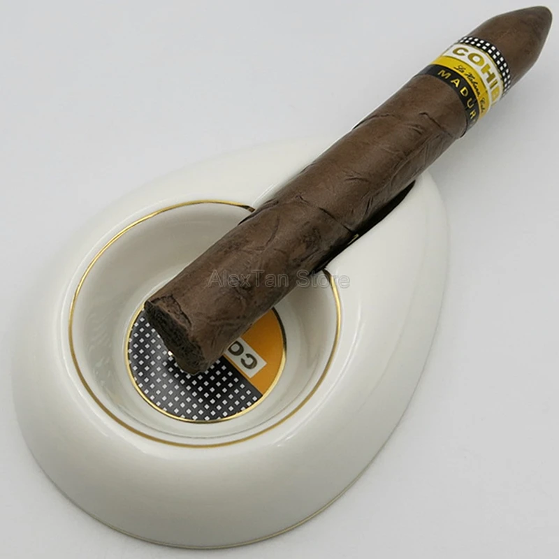 Керамическая искусственная пепельница COHIBA с карманом 1 держатель креативные