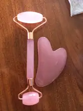 Placa Rosa Guasha para masaje Facial, rodillo masajeador para adelgazamiento Facial, cuerpo relajante, resina, raspador de acupuntura para el cuidado de los ojos