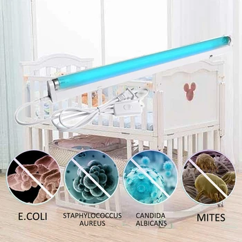 

6W 8W LED Germicidal Light T5 Tube UVC Sterilizer Kill Dust Mite Eliminator UV Ozone Disinfection Quartz Lamp For Bedroom Home
