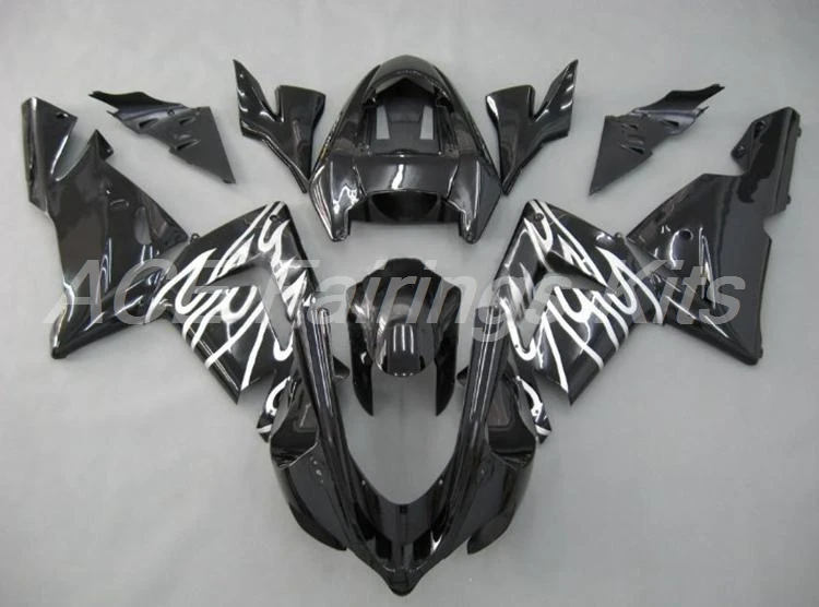 

New ABS Motorcycle Full fairing kits fit for Kawasaki Ninja ZX-10R 2004 2005 10R 04 05 fairing set black white line