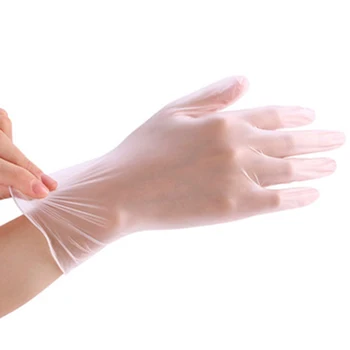 

100Pcs Disposable PVS Gloves Polythene Boxed Food Prep Food Safe -L