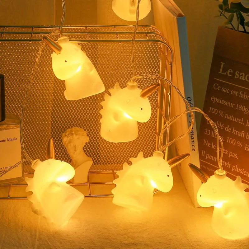 

10 LED Unicorn Modeling Lights String Home Decoration Layout Props Lights Colorful Lights Christmas Decoration