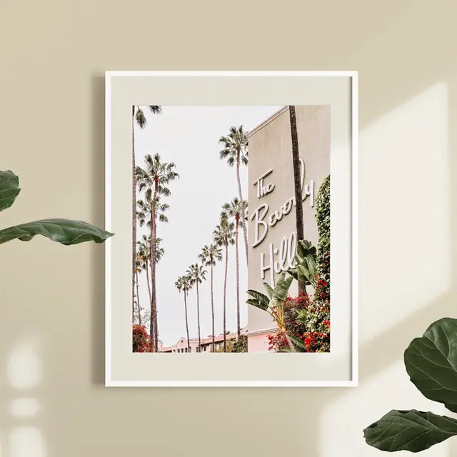 Hotel Beverly Hills De Los Angeles Imprimir Hollywood Glam Decoracion Retro Arte De Pared Imagen Pintura De La Lona Regalo Para Ella Casa Decoracion Categoryname Aliexpress Mobile