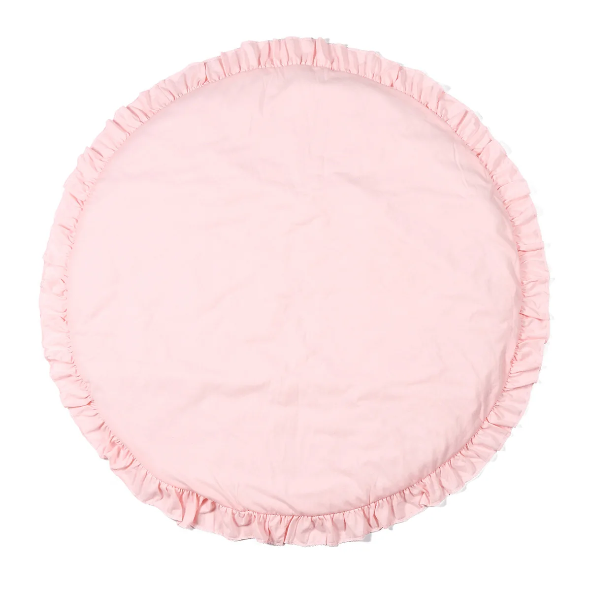 Розовый Round Baby Crawling Carpet Soft Cotton Baby Kids Game Gym Activity Play Mat Crawling Blanket Floor Rug Crawl Rug Creeping Mat - Цвет: Розовый