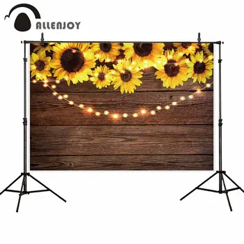 

Allenjoy Sunflower Wood Texture Backdrops for Photography Child Baby Shower Birthday Party Background Banner Photo Studio Decor