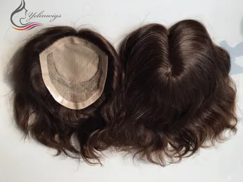 

Stock Pieces Full Handtied Brazilian Virgin Hair Topper In Stock 6x7 Size Base With Free Shipping