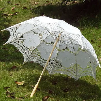 

New Newest Arrive Handmade Umbrellas for Bridesmaid Wedding Decoration Lace Umbrella Christmas Decoration OB 2018