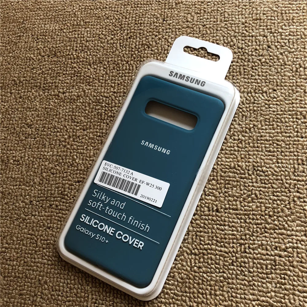 Жидкий силиконовый чехол для samsung Galaxy S10 Plus, шелковистый мягкий чехол для Galaxy S10+ S10 Lite/S10E с коробкой - Цвет: blue