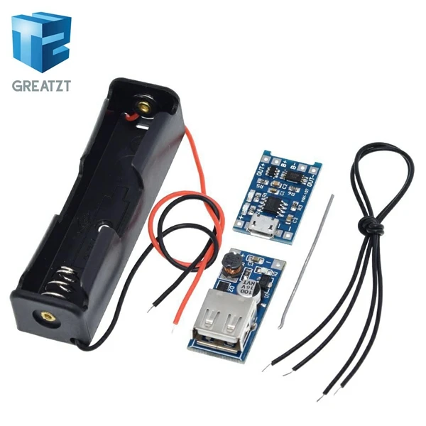 GREATZT type-c/Micro USB 5V 1A 18650 TP4056 модуль зарядного устройства литиевой батареи зарядная плата с защитой двойные функции 1A L - Цвет: 1set 18650 MICRO