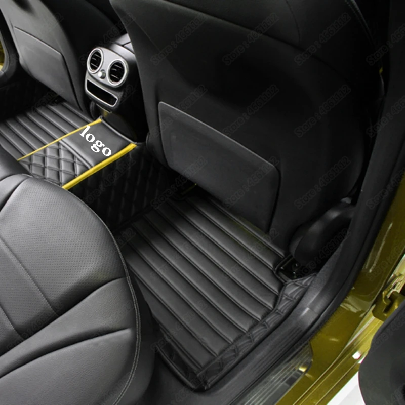 Автомобильные коврики для ног водонепроницаемые BMW X5 E53 E70 F15 G05 M F85 кожаные черные
