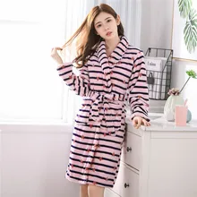 Домашняя одежда женская Коралловая флисовая сексуальная ночная рубашка кимоно Халат фланелевый Халат ремень пижамы теплая Пижама банный халат ночная рубашка