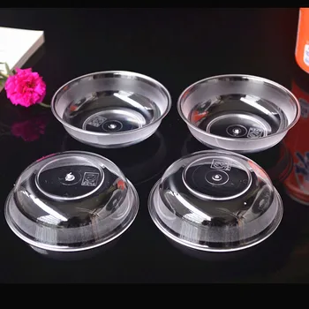 

40ml Disposable Seasoning Bowls Dinnerware Small Plastic Round Jam Dish Clear Sauce Cups Containers Plate Wholesale
