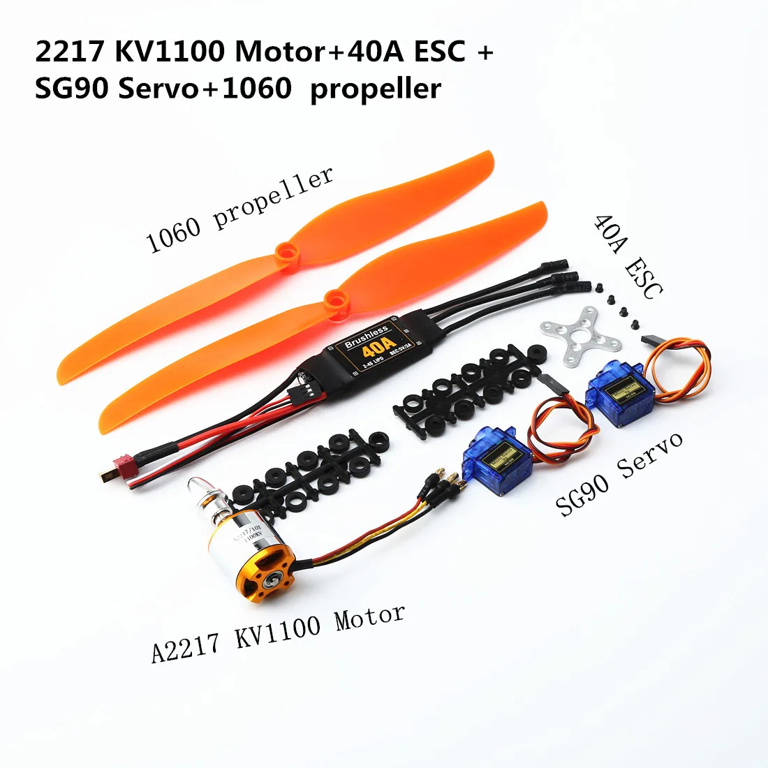 Новый стиль A2217/A2212 2200KV / 1000KV бесщеточный двигатель 30A 40A ESC SG90 9G микро сервопривод с