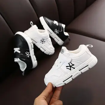 

JY 2020 Children girls casual shoes Girl board sport Shoes Flat students Shoes black white 21-30 202 TX17
