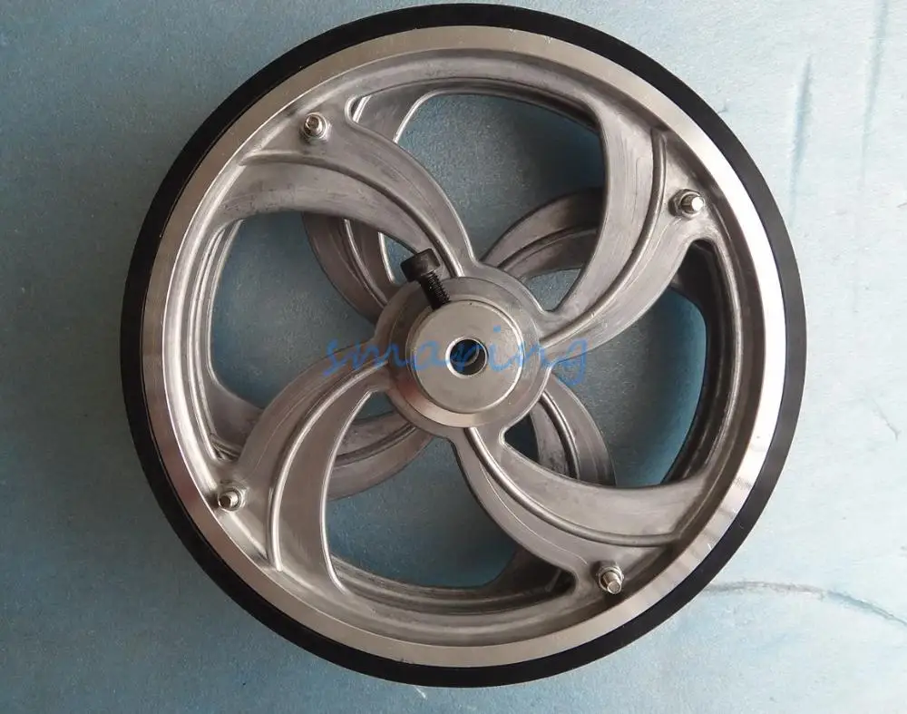 Diameter 159MM Smart Car Wheels / Aluminum Alloy Wheels Big Load carry/robot wheels for install Motors/ Robot Car parts for DIY