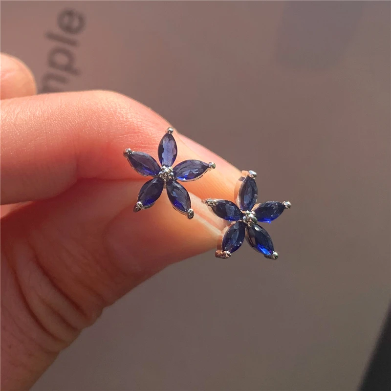 Stud earrings Female Star Stud Earrings Charm Zircon Stone Jewelry Women
