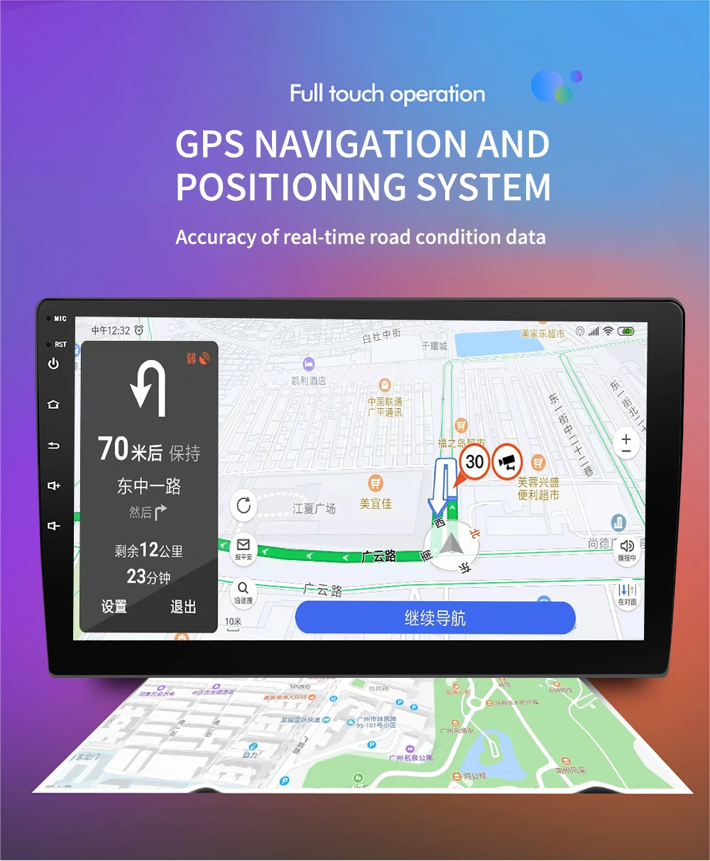 4-х ядерный 1DIN Android8.1 10.1in автомобильный стерео MP5 плеер gps Nav WiFi USB BT FM радио+ камера