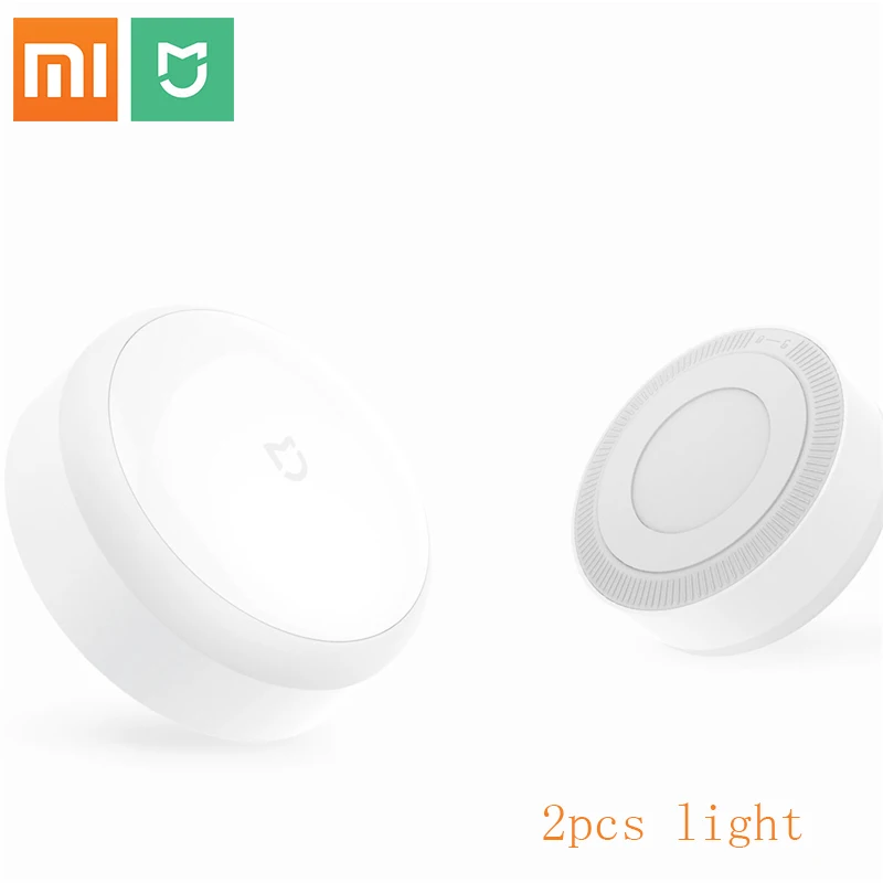 Xiaomi датчик mijia светильник светочувствительный Yeelight инфракрасный датчик человеческого тела Регулируемая яркость умный контроль - Цвет: 2pcs light