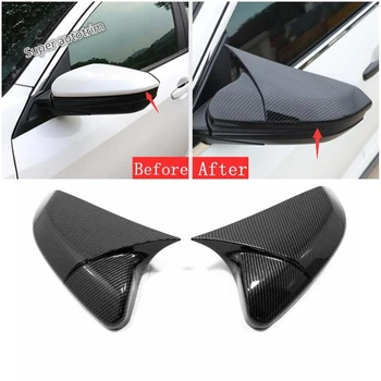 

Lapetus Rearview Mirror Protection Horn Shape Style Cover Trim Fit For Honda Civic 2016 - 2019 Black Carbon Fiber ABS