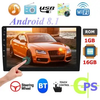 

2 DIN Android 8.1 FM Car Radio Autoradio Auto Car Stereo MP5 Player 10.1" Touch Screen GPS Navigation WiFi Bluetooth4.0 Player