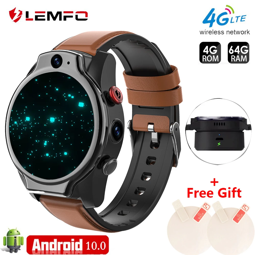 Смарт-часы LEMFO LEM14 мужские 2021 дюйма 4G GPS WiFi Android 10 часы 1100 мАч смарт умные |