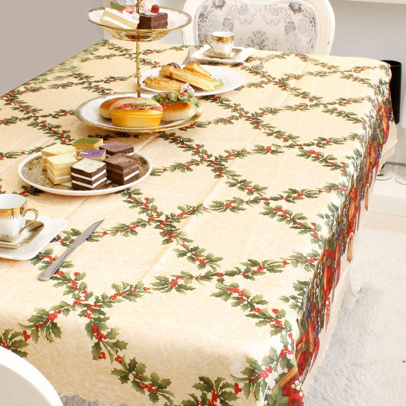 

Christmas Table Runner Cloth For Home Christmas Decorations Christmas New Year Table Cloth Rectangular Table Covers Tablecloths