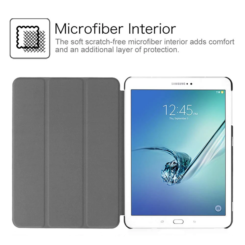 Case for Samsung Galaxy Tab S2 9.7inch SM T810/SM T813 2017, Ultra Slim Lightweight Smart Shell Stand Cover with Auto Sleep/Wake