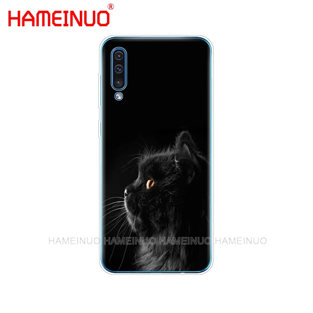 Силиконовый чехол для телефона samsung Galaxy S10 E PLUS A10 A20 A30 A40 A50 A70 A10E A20E M20, черный чехол с кошачьим глазом - Цвет: 43036