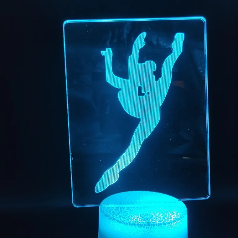 

The Sport Ballet Dance 3D Lamp Bedroom Battery Operated Multi-color Wonderful for Birthday Led Night Light Lamp Room Decorative