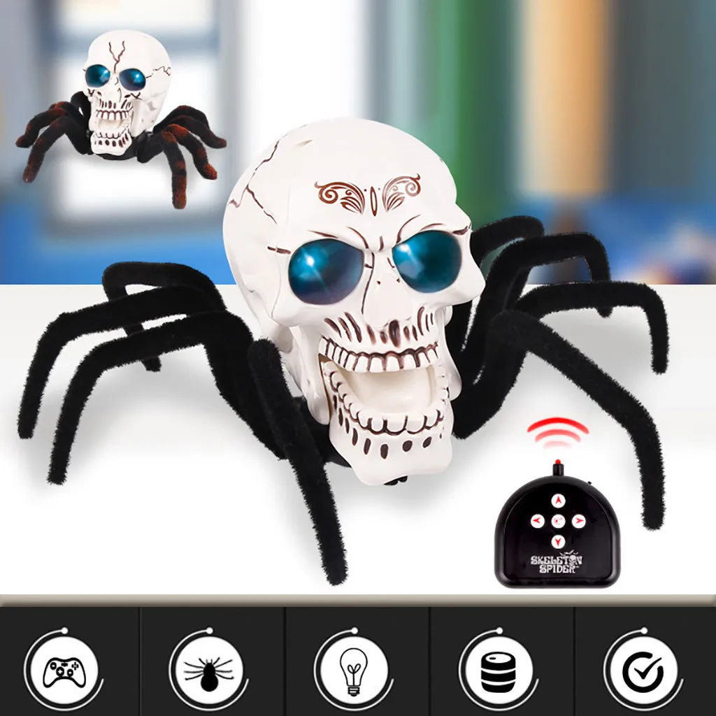 

Realistic Remote Control Spider Animal Remote Control Halloween Horror RC Tricky Prank Toy Electronic Pet Simulation Spider gift