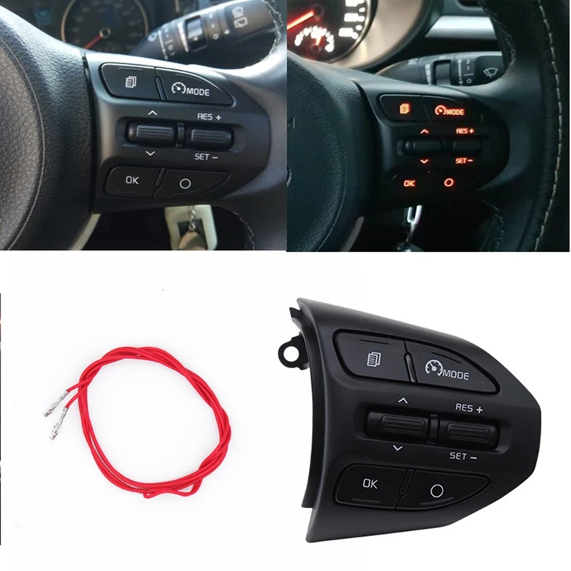 Кнопочный переключатель на руль для KIA K2 RIO 2017-2019 X LINE Bluetooth круиз-контроль 96720G6010 |
