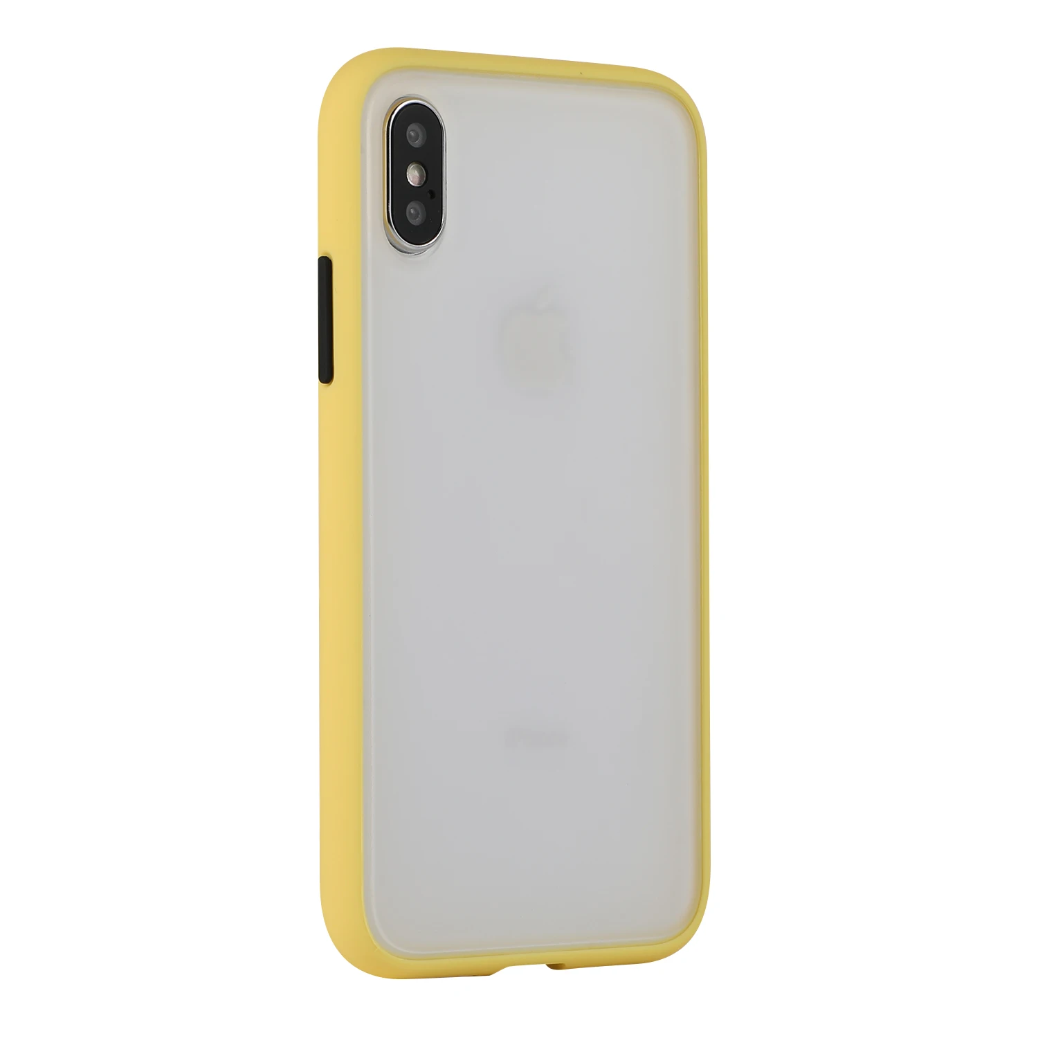 Противоударный защитный матовый чехол для iPhone 7 8 Plus прозрачный ТПУ чехол для iPhone XR X XI XS Max силиконовый чехол контрастного цвета - Цвет: Yellow