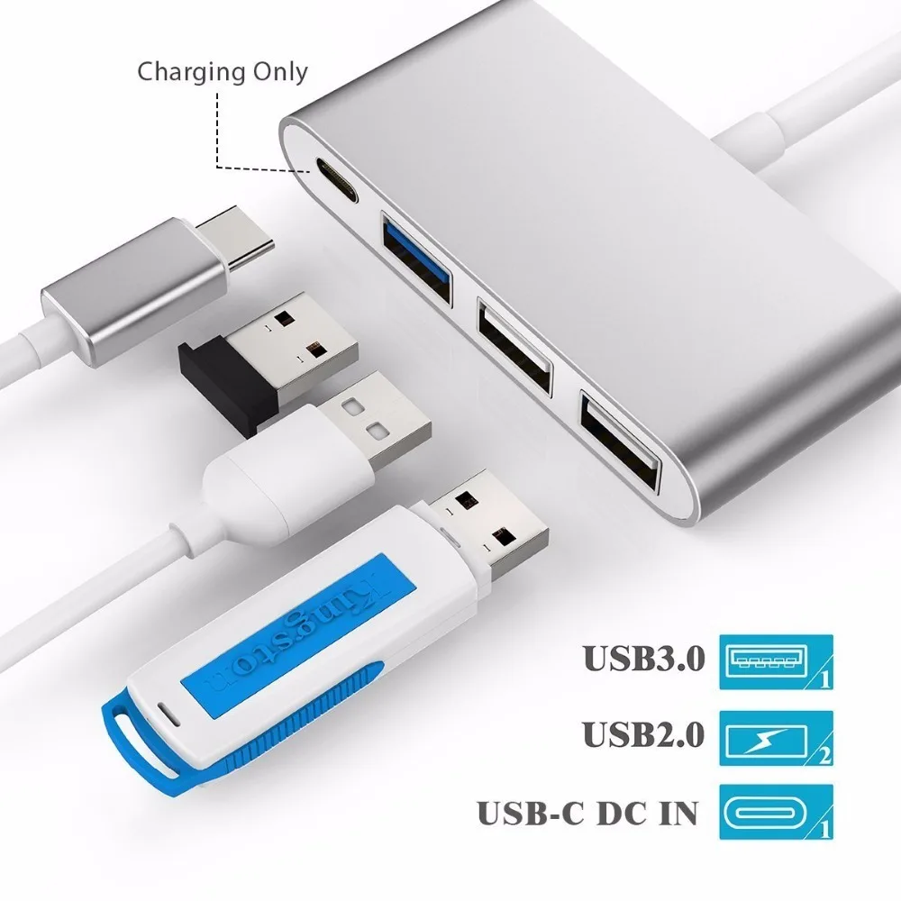 WarmSea USB 3,1 type C к USB 3,0 концентратор многопортовый адаптер концентратор конвертер док-станция ключ для MacBook Pro и других USB-C устройств