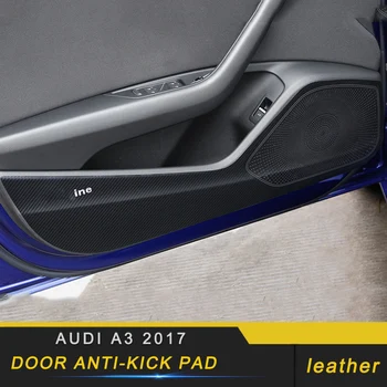 

For Audi A3 2017-2019 Car Care Door Gate Protector PU Cover Auto Anti-kick Pad Trim Sticker Frame Interior Accessories