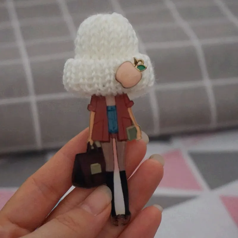 Высокое качество, дизайнерские ретро значки, модные броши для женщин, шерстяные значки на шляпу, брошь на булавке, на рюкзак, подарки для девочек, украшение из ткани - Окраска металла: 33