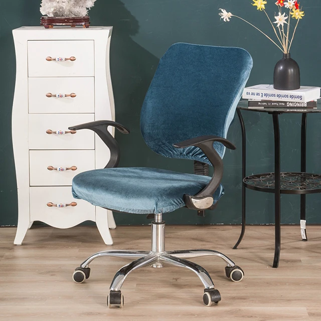 Airldianer чехлы для стульев Универсальный эластичная ткань спандекс Чистый цвет Разделение офисное компьютерное кресло задняя крышка+ сиденья 2 шт./компл - Color: G