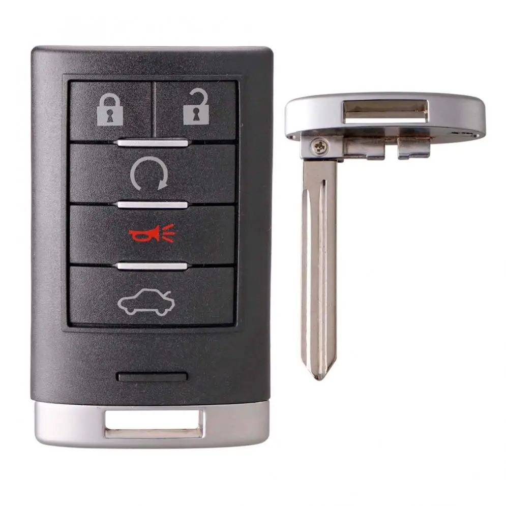 315Mhz 5 Buttons Black Remote Keyless Entry Remote Key Fob Car Key M3N5WY7777A Fit for Cadillac CTS STS