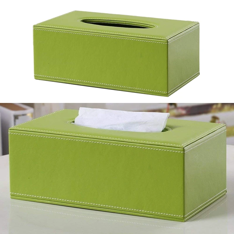  HOT-PU Leather Cosmetic Bag Case Handkerchief 25x14x9.5cm (Green)