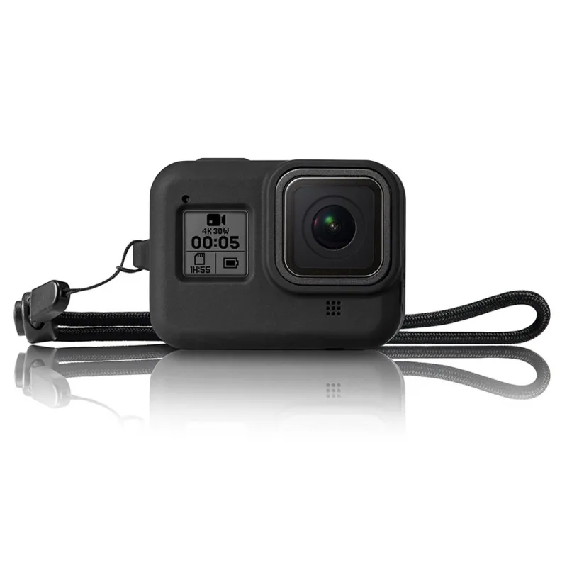 

New Camera Case Soft Thin Dust-proof Silicone Protective Skin Cover With Lanyard For Gopro Hero 8