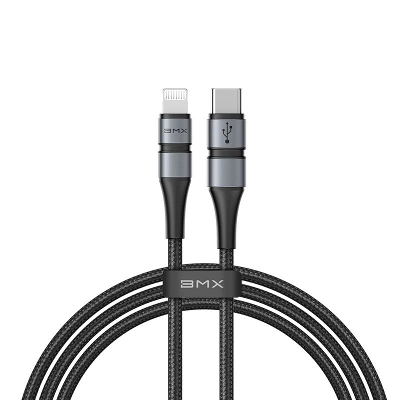 usb-кабель MFI типа c для зарядки lightning для iPhone xs max xr 8 7 6s plus 11 pro pad быстрое зарядное устройство pd кабель 1 м 2 м 18 Вт - Цвет: Черный
