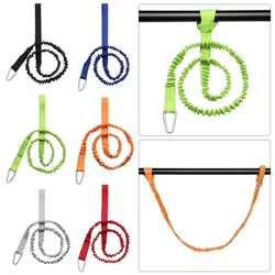 New Adjustable Elastic Kayak Canoe Paddle Leash Fishing Rod Leash Safety Rope Carabiner Rowing Boats Fishing Tools Accessories