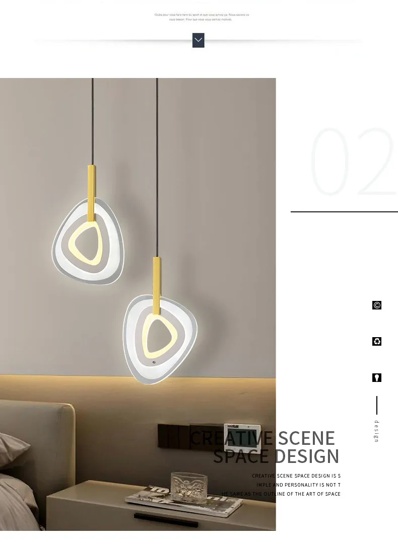 NORDIC SINGLE ACRYLIC PENDANT LIGHTS -LED PENDENT LIGHTS