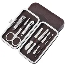 Портативный Уход за ногтями Ножницы из нержавеющей стали Серебристый Пинцет маникюрный набор инструментов