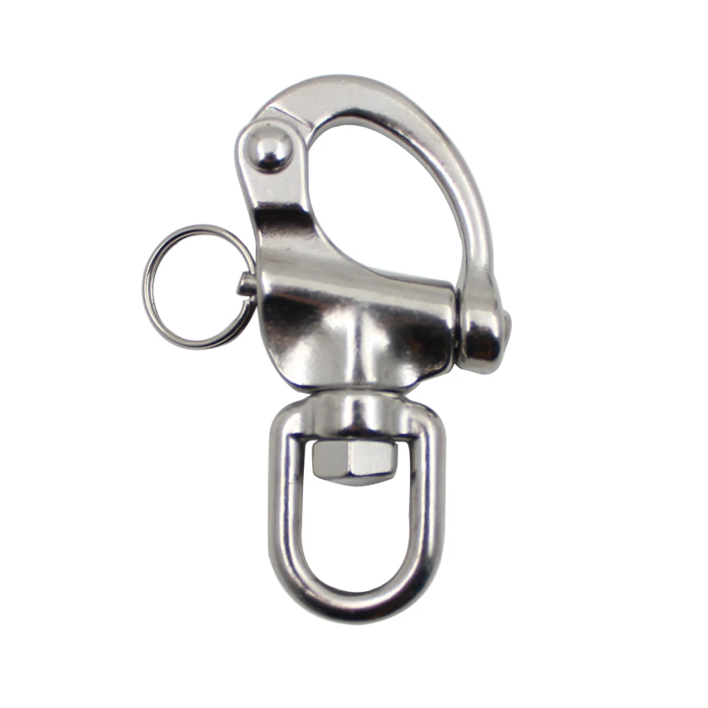 Snap Shackle with Swivel Marine Grade 70mm Stainless Steel Rigging Carabiner
