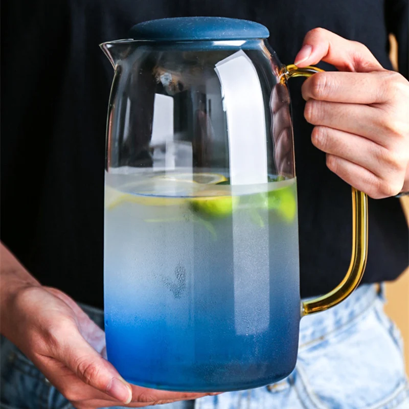 1400ml heat-resistant color-changing glass teapot Chinese Kung Fu tea set large-capacity coffee juice homeware pot