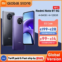 Xiaomi Dimensity 800U Redmi Note-9t 5G 64GB 4gbb WCDMA/LTE/5G/GSM NFC Adaptive Fast Charge